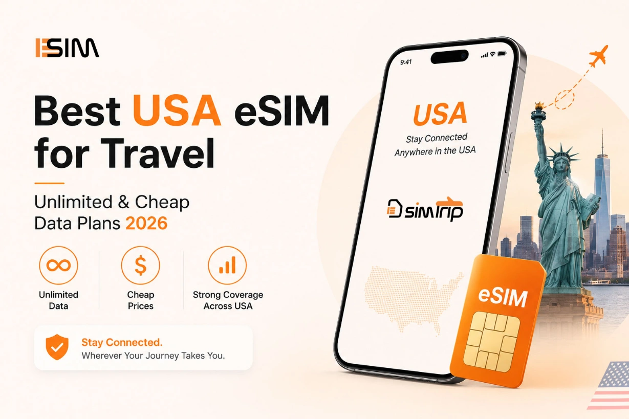 Best USA eSIM for Travel | Unlimited & Cheap Data Plans 2026 — article cover